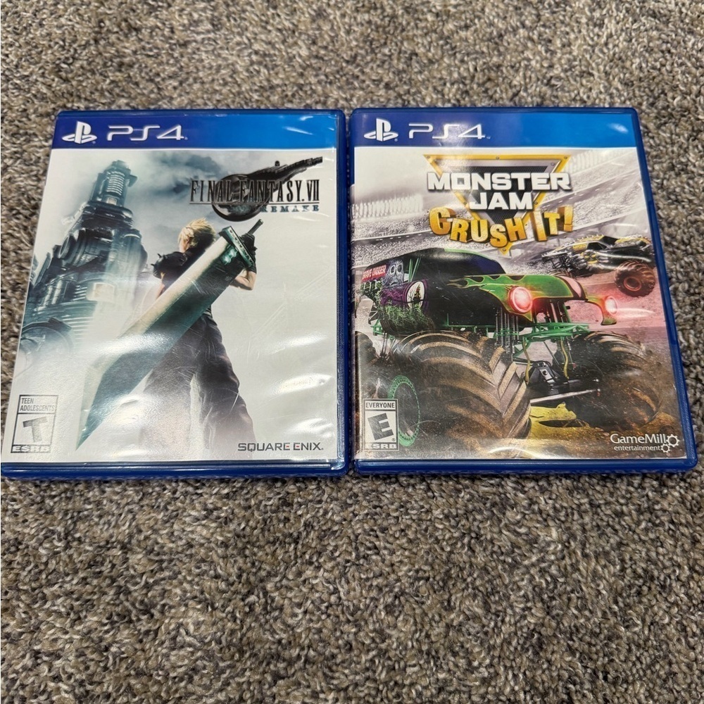 Final Fantasy VII Remake for PS4 and monster jam - Picture 1 of 2